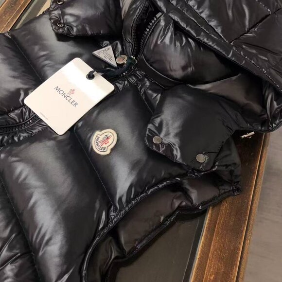 Moncler Black Hooded Down Vest, Size M - Picture 5 of 7